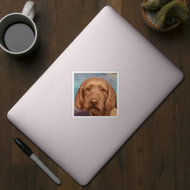 Painting of a Brown Wirehaired Vizsla by ibadishi